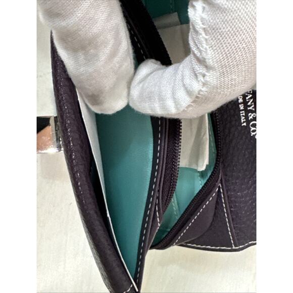 Tiffany & Co Pochette Wristlet Wallet Crossbody With Chain In Plum - Picture 9 of 16